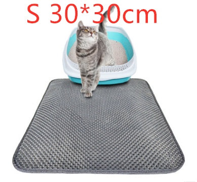 Honeycomb Litter Trap Mat – Waterproof Double-Layer Cat Litter Pad
