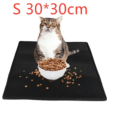 Honeycomb Litter Trap Mat – Waterproof Double-Layer Cat Litter Pad