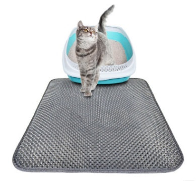 Honeycomb Litter Trap Mat – Waterproof Double-Layer Cat Litter Pad