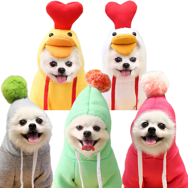 Cute Fruit Hoodie – Warm Winter Fleece Outfit for Small Dogs & Cats