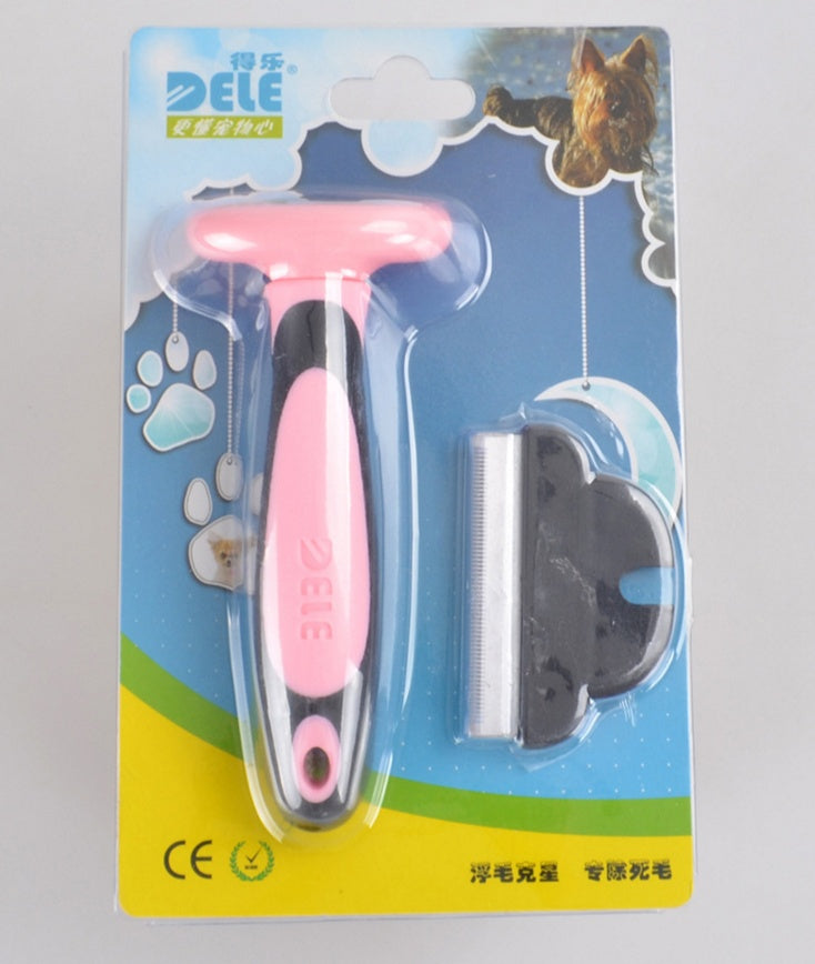 Pet Hair Removal Comb – Gentle Deshedding Tool for Long-Haired Dogs & Cats