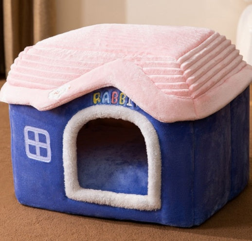 Cozy Cave House – Foldable Winter Bed for Dogs & Cats