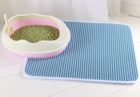 Honeycomb Litter Trap Mat – Waterproof Double-Layer Cat Litter Pad