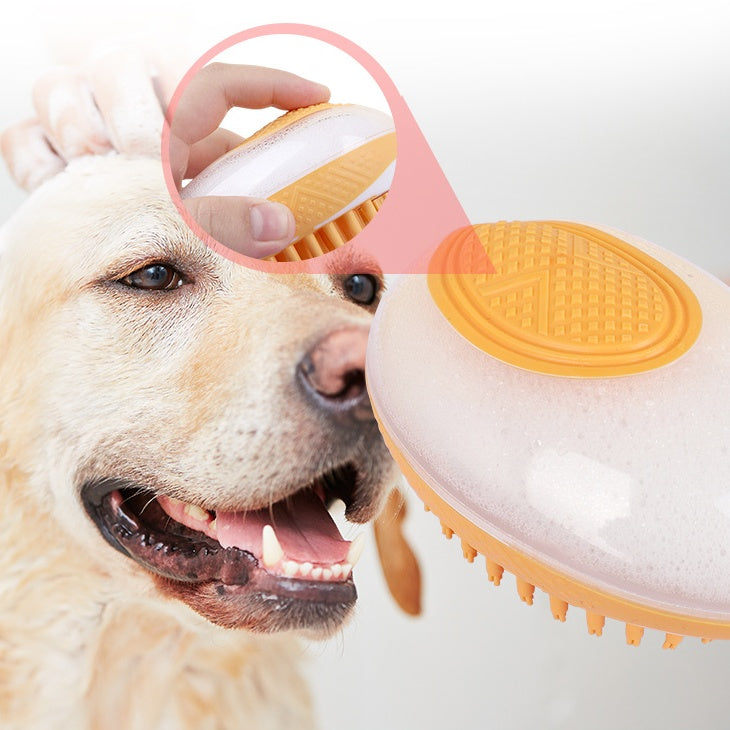 2-in-1 Dog & Cat Bath Brush – Soft Silicone Pet Shower & Massage Grooming Tool