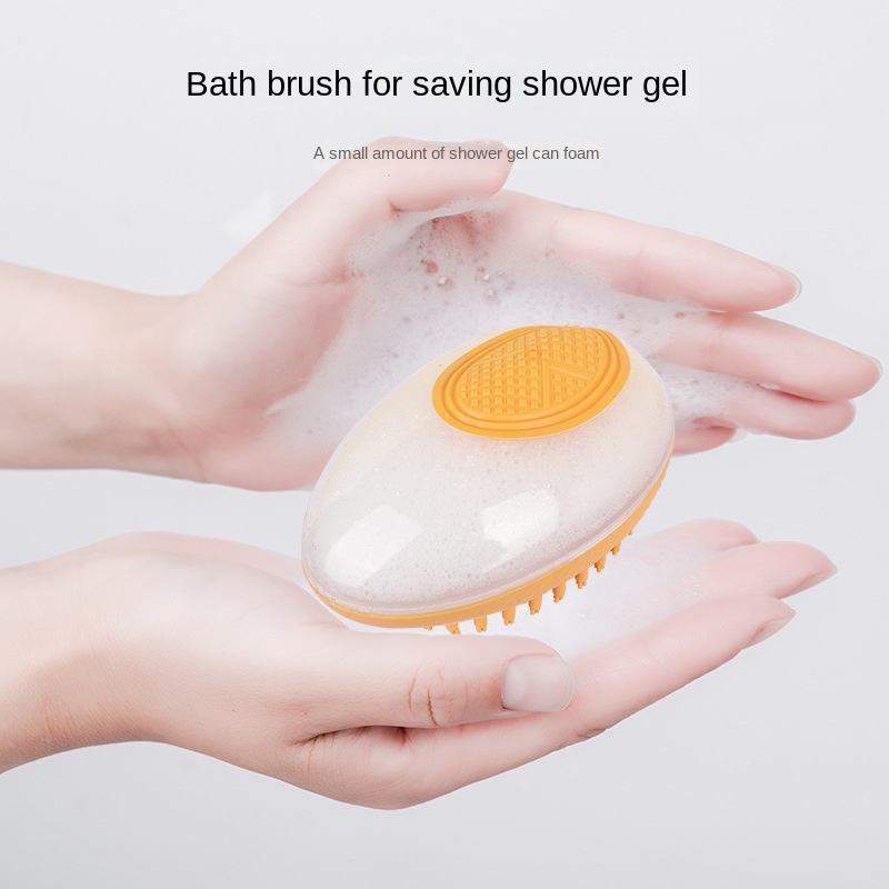 2-in-1 Dog & Cat Bath Brush – Soft Silicone Pet Shower & Massage Grooming Tool