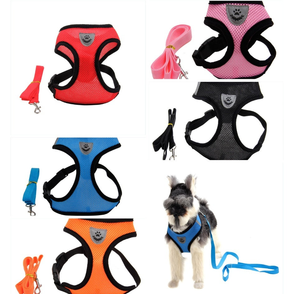 Fashionable Breathable Dog Harness – Lightweight Mesh Chest & Back Design