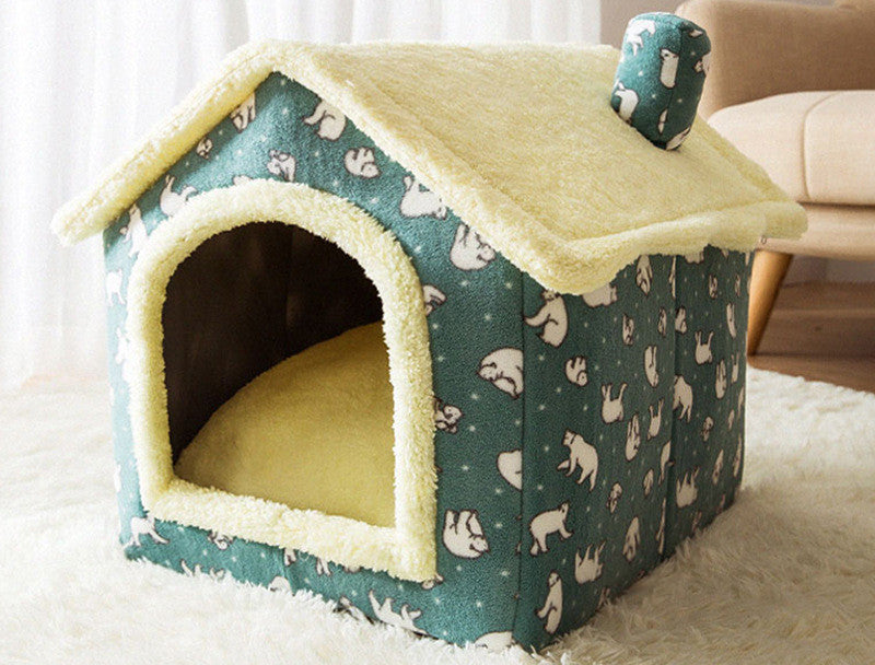 Cozy Cave House – Foldable Winter Bed for Dogs & Cats