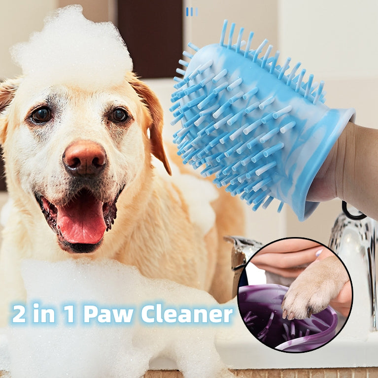 2-in-1 Dog Paw Cleaner Cup – Portable Foot Washer & Grooming Brush