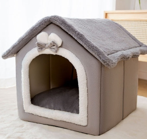 Cozy Cave House – Foldable Winter Bed for Dogs & Cats
